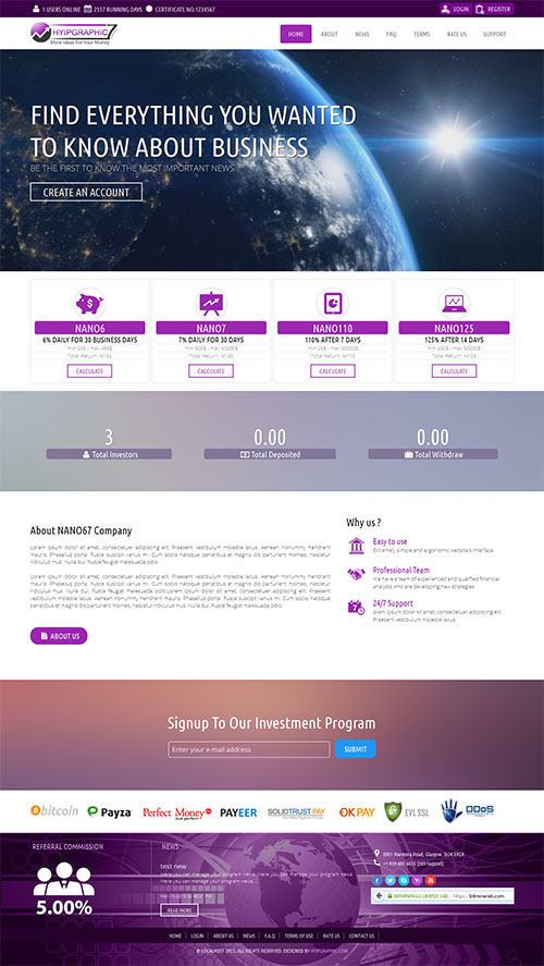 HYIP Template